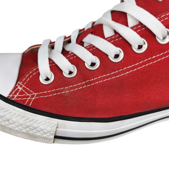 Converse Shoes Mens 9 Womens 11 Red White Low Tops Skater Grunge Lace Up main image 8